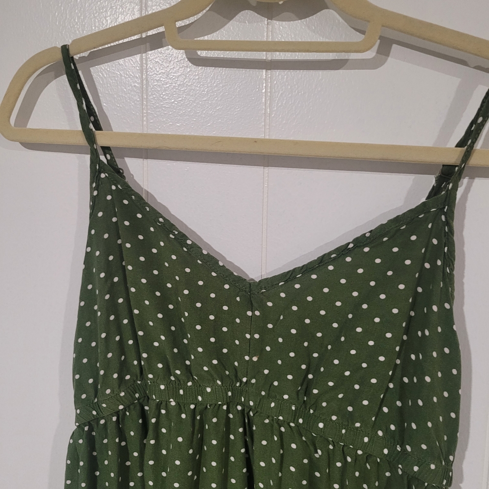 La Vie En Rose Green and White Polka Dot Mini Dress/Nightie. - Picture 3 of 5